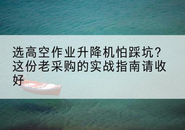 陕西高空作业升降机厂家推荐-选高空作业升降机怕踩坑？这份老采购的实战指南请收好
